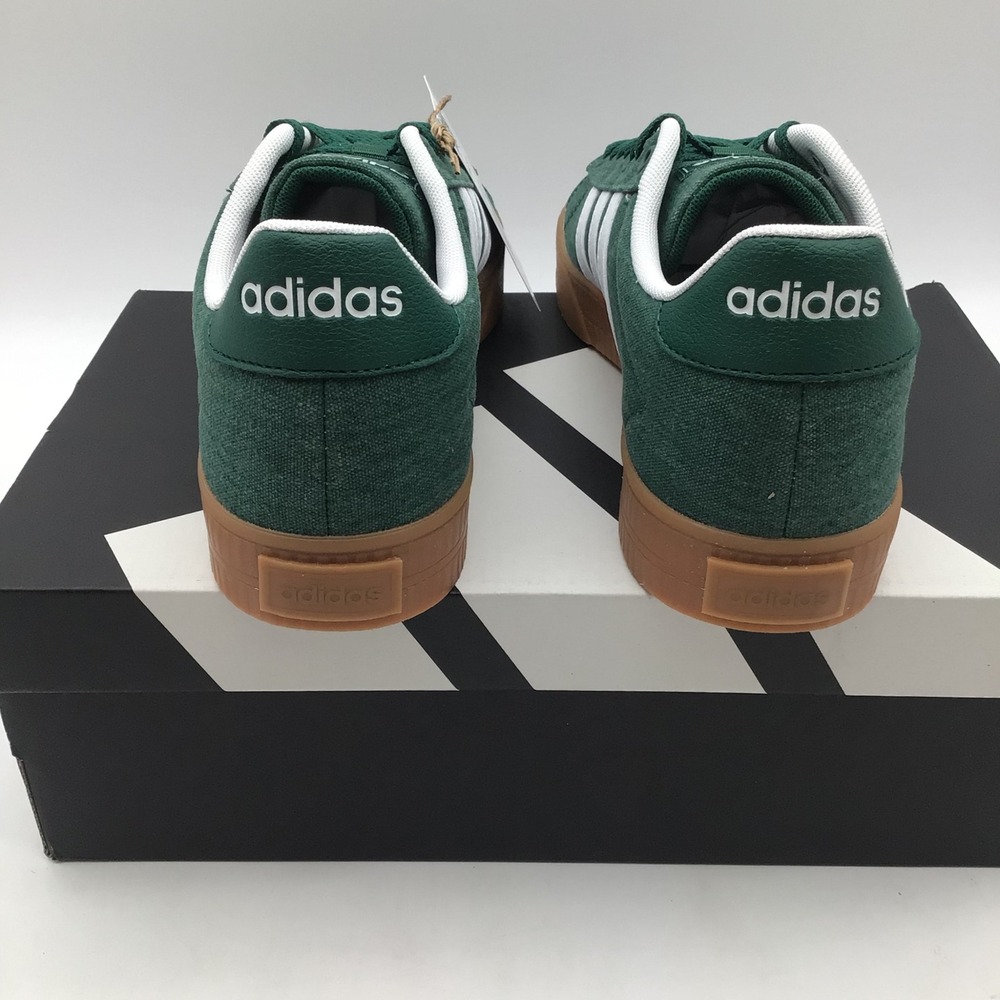 Adidas Daily 3.0 Mens Green Canvas Gum Sole Sneakers IF7487 Size 8 NEW - Picture 4 of 7